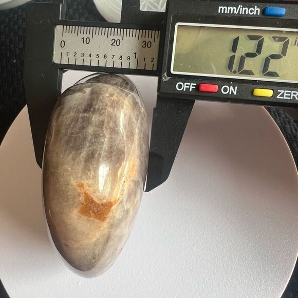 Black‎ Moonstone Large Puffy Heart with Stand - Picture 11 of 13